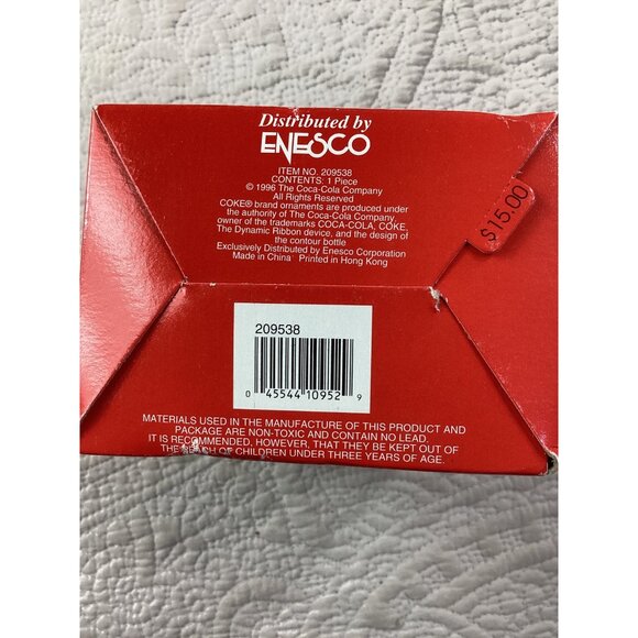 Coca-Cola Holiday Ornament Polar Bear Ice Cooler 1996 Collectible*Enesco Vintage - Picture 4 of 6